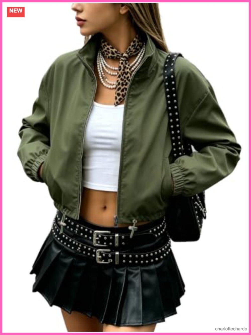 Women Cropped Zip Up Jacket Stand Collar Long Sleeve Outerwear